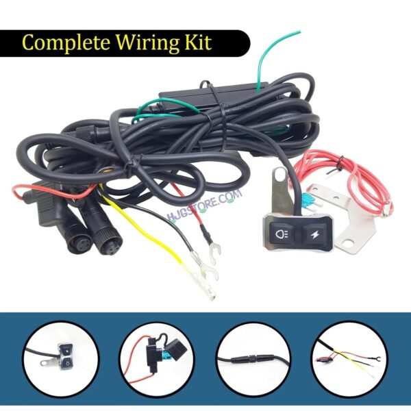 HJG Future Eyes 6 Lens Heavy with Remote Wiring Harness Kit 180W 6 Lens MEGA DRIVE Fog Light For Bike/Car/Thar/Jeep ( Cool White, 90W each * 2 = 180W Total ) - Pack of 2 HJG Future Eyes 6 Lens with Remote Wiring Harness Kit - Image 4